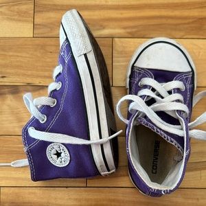 Toddler converse purple high top size 7